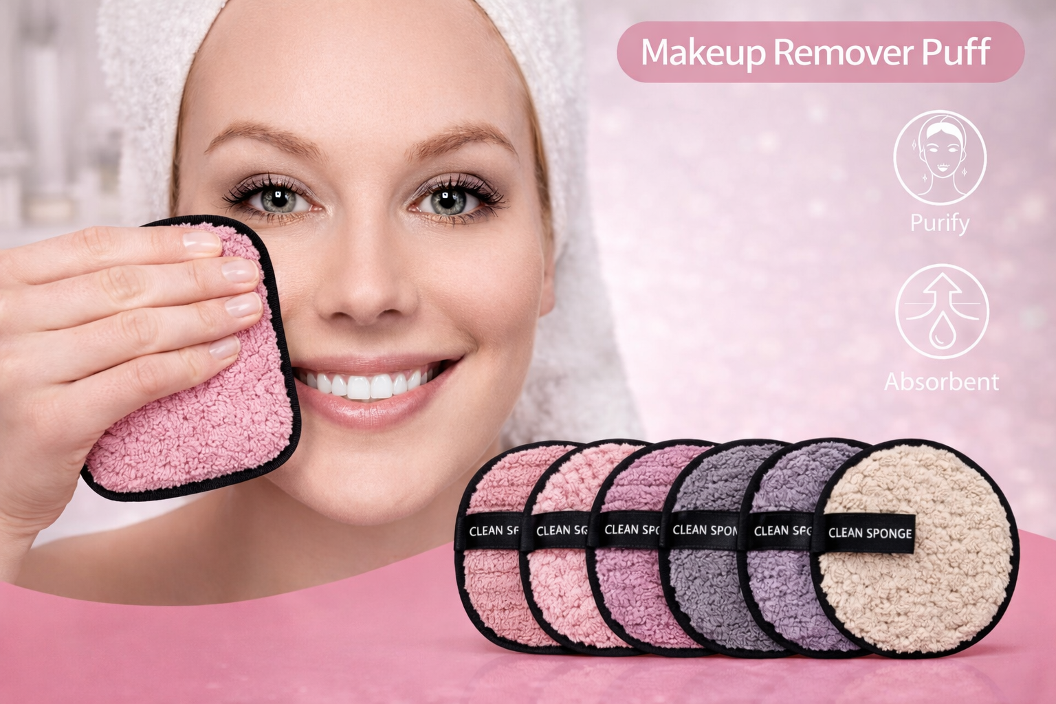 Reusable Makeup Remover Pads 10 PC Set