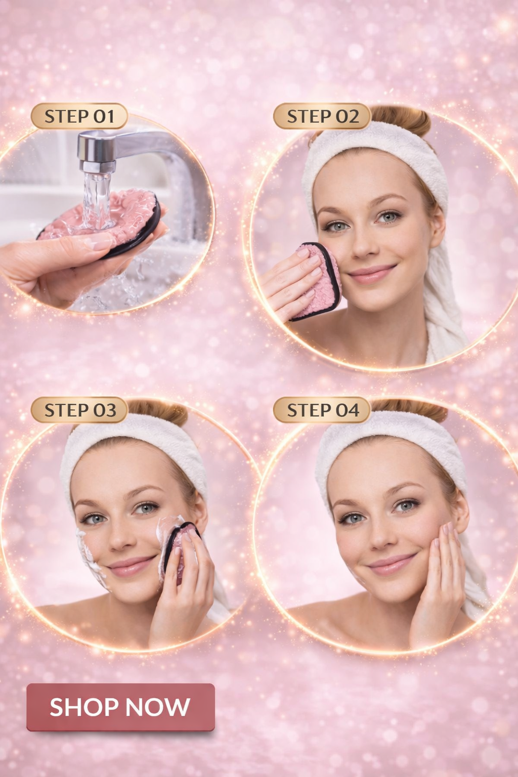 Reusable Makeup Remover Pads 10 PC Set